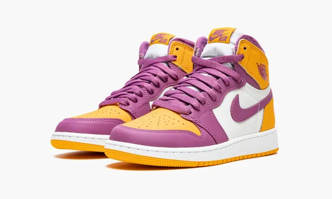 Кроссовки Air Jordan 1 Retro High OG GS «Brotherhood» фиолетовый