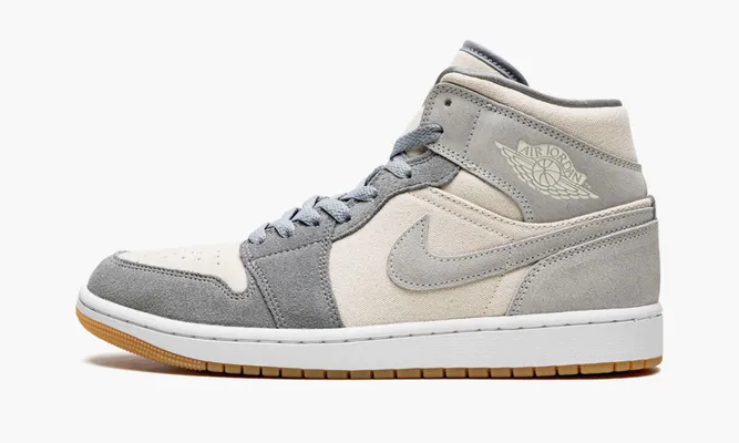 Кроссовки Air Jordan 1 Mid SE «Coconut Milk Particle Grey» серый,кремовый