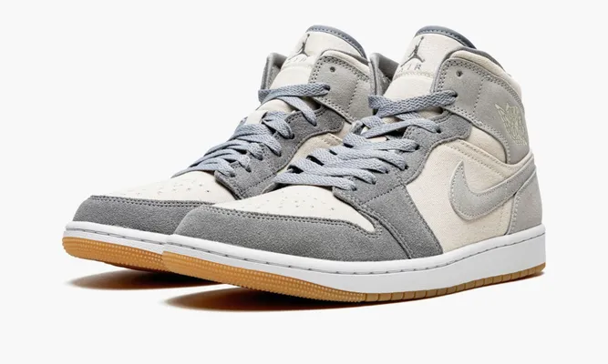 Кроссовки Air Jordan 1 Mid SE «Coconut Milk Particle Grey» серый,кремовый