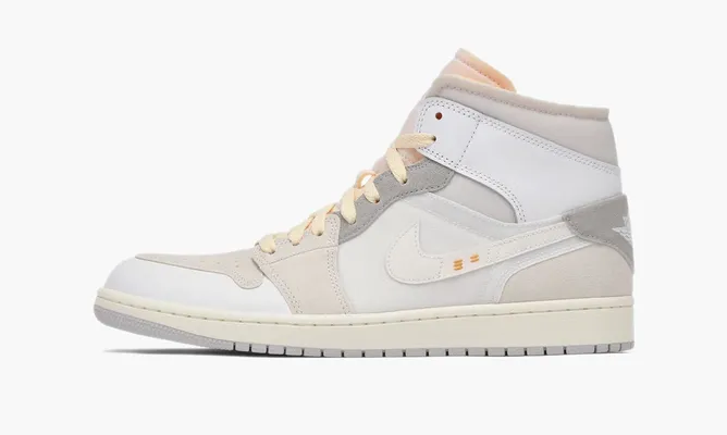 Кроссовки Air Jordan 1 Mid SE «Craft Inside Out White Grey» кремовый