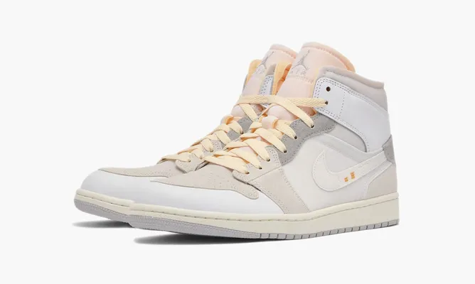 Кроссовки Air Jordan 1 Mid SE «Craft Inside Out White Grey» кремовый