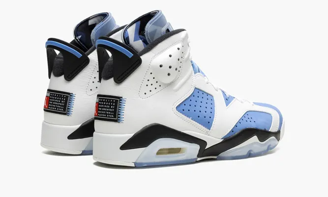 Кроссовки Air Jordan 6 Retro «Unc White» синий