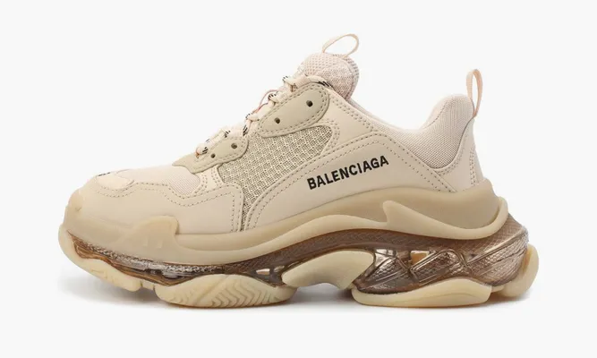 Кроссовки Balenciaga Triple S «Clear Sole Off White» кремовый