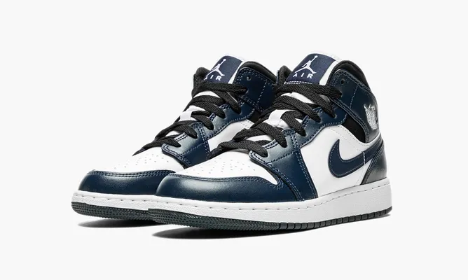 Кроссовки Air Jordan 1 Mid GS «Armory Navy» синий