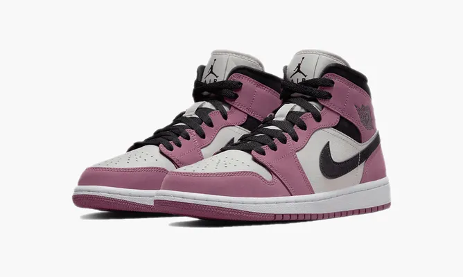 Кроссовки Air Jordan 1 WMNS Mid SE «Light Mulberry» розовый