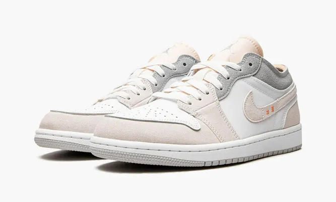 Кроссовки Air Jordan 1 Low GS «Inside Out Cream White Light Grey» белый,кремовый