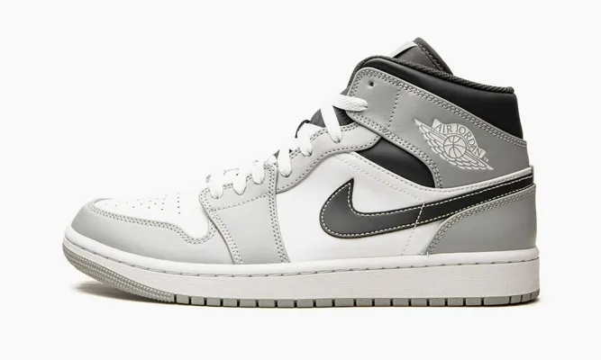 Кроссовки Air Jordan 1 Mid GS «Light Smoke Grey Anthracite» серый