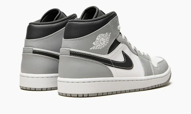 Кроссовки Air Jordan 1 Mid GS «Light Smoke Grey Anthracite» серый