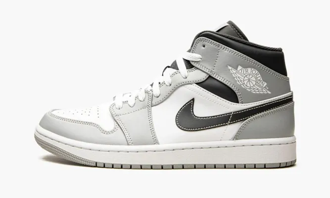 Кроссовки Air Jordan 1 Mid «Light Smoke Grey Anthracite» серый