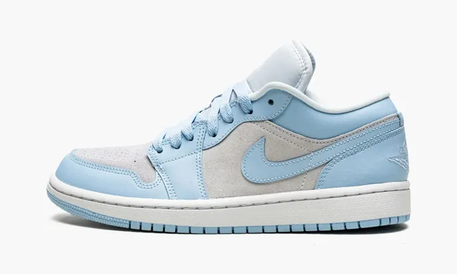 Кроссовки Air Jordan 1 Low WMNS «Football Grey Aluminum» lightBlue