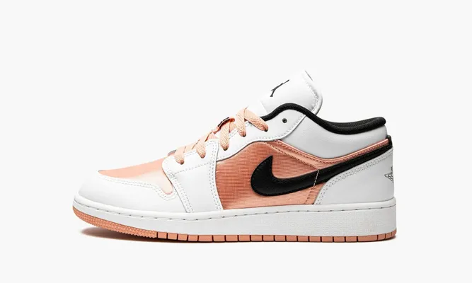 Кроссовки Air Jordan 1 Low GS «White Light Madder Root» розовый