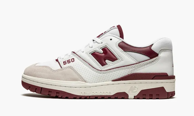 Кроссовки New Balance 550 «Sea Salt Burgundy» кремовый