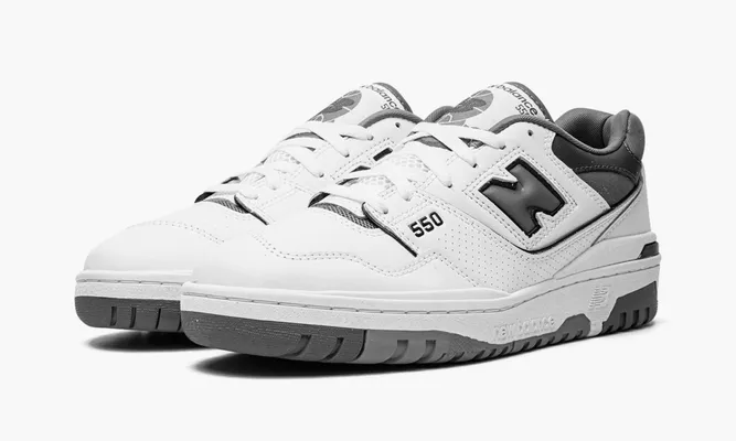 Кроссовки New Balance 550 «White Grey Dark Grey» белый