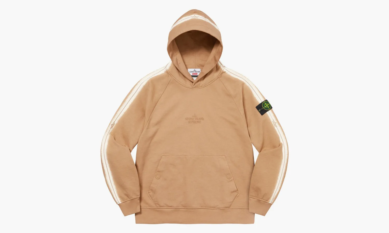 Stone Island X Supreme Stripe Hooded Sweatshirt «Tan»
