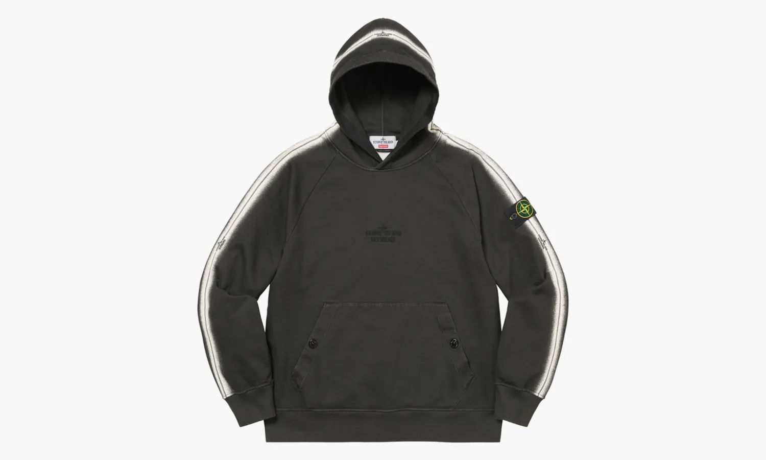 Stone Island X Supreme Stripe Hooded Sweatshirt «Black»
