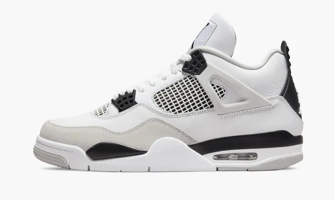 Кроссовки Air Jordan 4 Retro «Military Black» белый