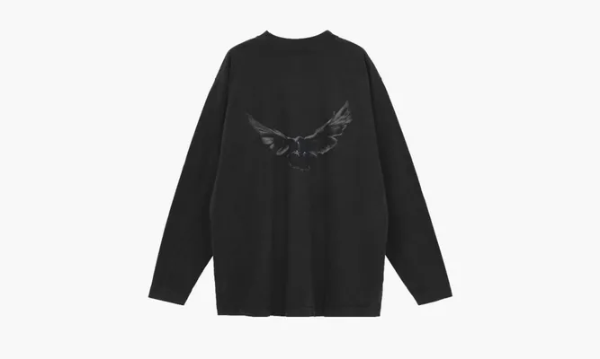 Одежда Yeezy X GAP X Balenciaga Dove Longsleeve Tee «Washed Black» черный
