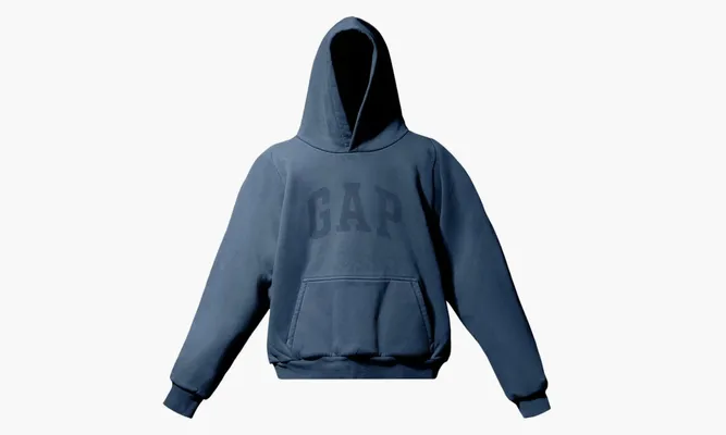 Одежда Yeezy X GAP X Balenciaga Dove Shrunken Hoodie «Dark Blue» синий