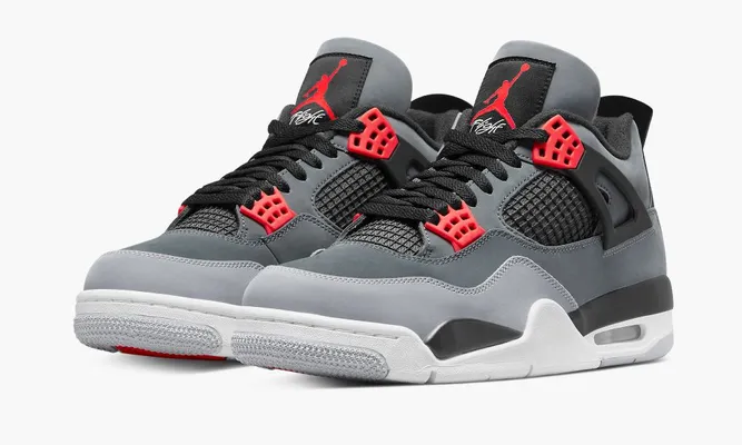 Кроссовки Air Jordan 4 Retro «Infrared» серый