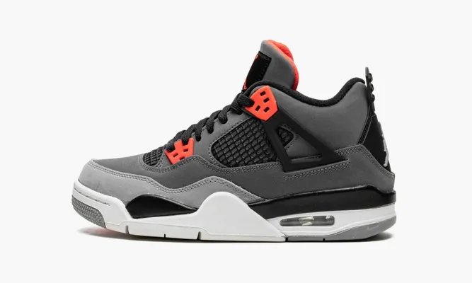 Кроссовки Air Jordan 4 Retro GS «Infrared» серый