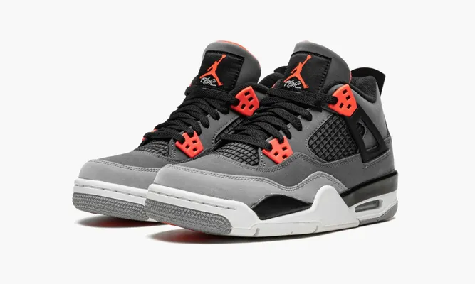Кроссовки Air Jordan 4 Retro GS «Infrared» серый