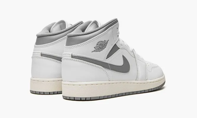 Кроссовки Air Jordan 1 Mid GS «Neutral Grey» белый