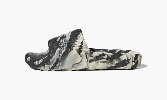 Кроссовки Adidas Adilette 22 Slides «Black Grey» серый,черный