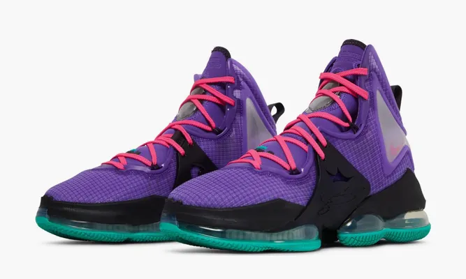 Для баскетбола Nike Lebron 19 «Purple Teal» фиолетовый
