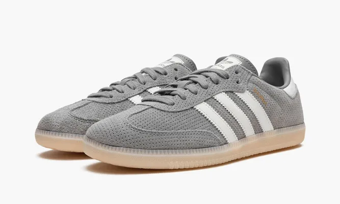 Кроссовки Adidas Samba OG «Grey Bliss Orange» серый