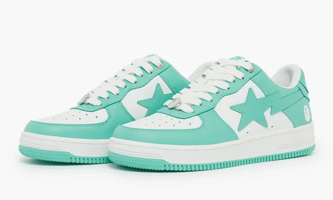 Кроссовки A Bathing Ape BAPE Sta «White Green 2022» lightBlue