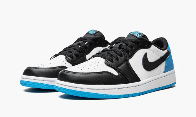 Кроссовки Air Jordan 1 Low WMNS «Black Dark Powder Blue» lightBlue