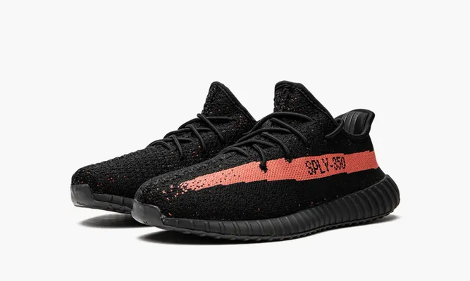 Для самых маленьких Yeezy Boost 350 V2 «Core Black Red» Kids черный