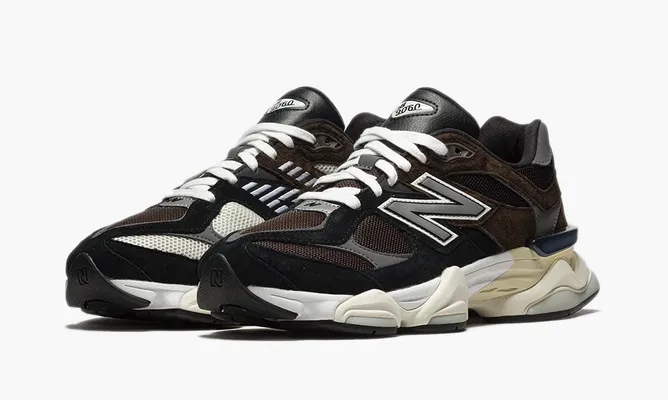 Кроссовки New Balance 9060 «Brown Black» коричневый