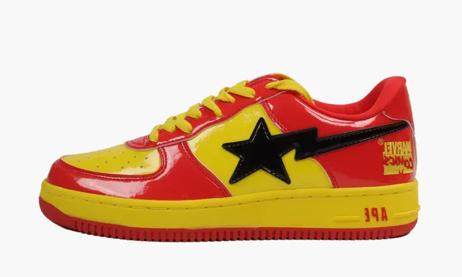 Кроссовки A Bathing Ape BAPE Sta «Marvel Comics Iron Man 2022» желтый