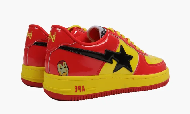 Кроссовки A Bathing Ape BAPE Sta «Marvel Comics Iron Man 2022» желтый