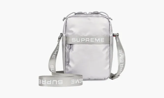 Сумки Supreme Shoulder Bag Fw22 «Silver» серебряный