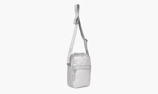 Сумки Supreme Shoulder Bag Fw22 «Silver» серебряный