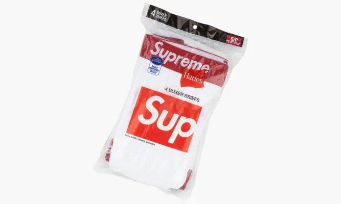 Одежда Nike Supreme Hanes Boxer Briefs 4 Pack «White» белый