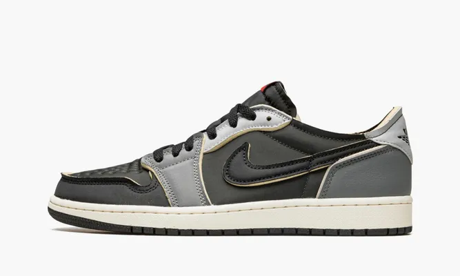 Кроссовки Air Jordan 1 Low OG Ex «Black Smoke Grey» черный