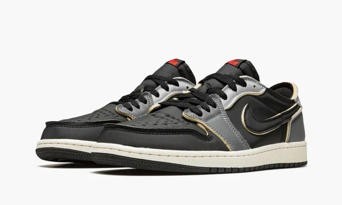 Кроссовки Air Jordan 1 Low OG Ex «Black Smoke Grey» черный
