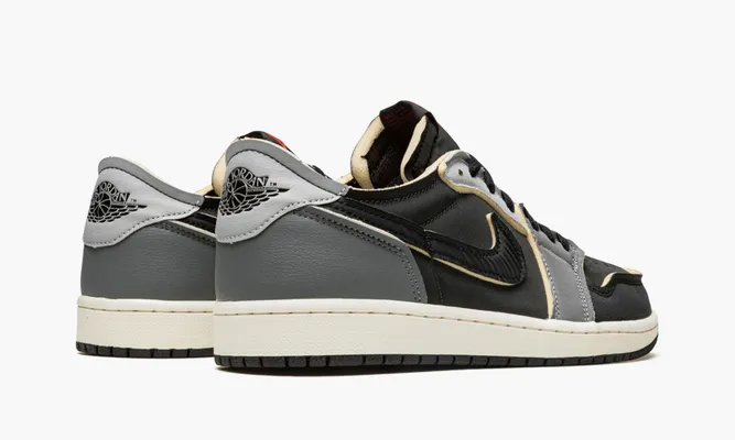 Кроссовки Air Jordan 1 Low OG Ex «Black Smoke Grey» черный