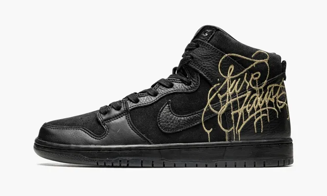 Кроссовки Nike SB Dunk High «Faust Black Gold» черный