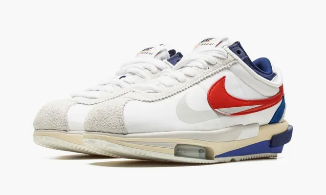 Кроссовки Nike Zoom Cortez SP «Sacai White University Red Blue» разноцветный