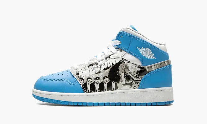 Кроссовки Air Jordan 1 Mid GS «Game Winner» lightBlue