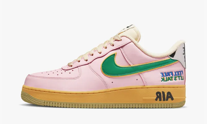 Кроссовки Nike Air Force 1 '07 Low «Feel Free, Let’s Talk» розовый