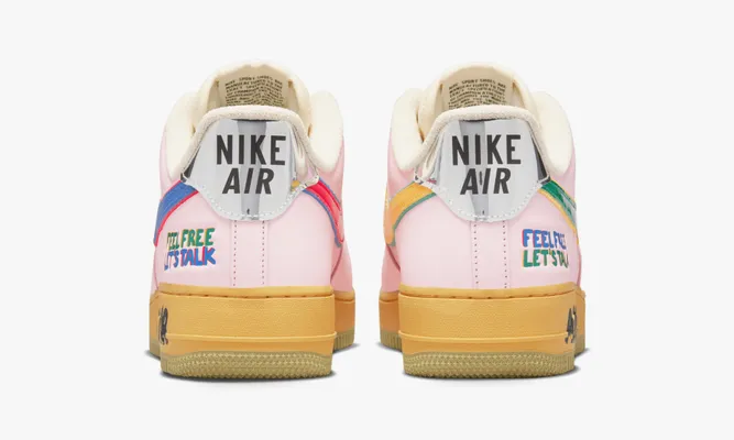 Кроссовки Nike Air Force 1 '07 Low «Feel Free, Let’s Talk» розовый