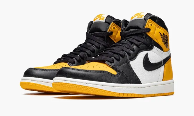 Кроссовки Air Jordan 1 Retro High OG «Taxi» желтый