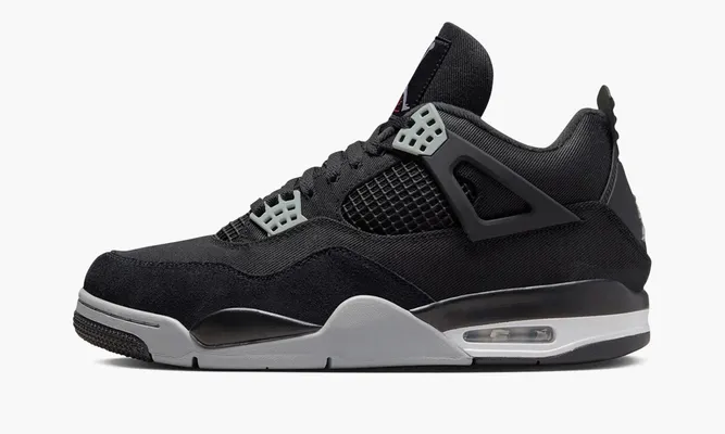 Кроссовки Air Jordan 4 Retro SE «Black Canvas» черный