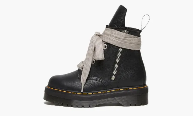 Кроссовки Rick Owens X Dr. Martens 1460 Leather Platform Boots «Black» черный
