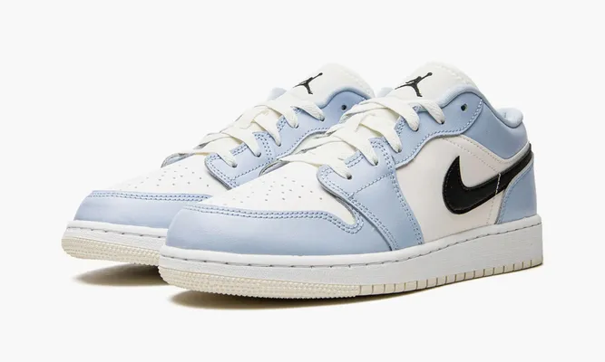 Кроссовки Air Jordan 1 Low GS «Ice Blue Black» lightBlue